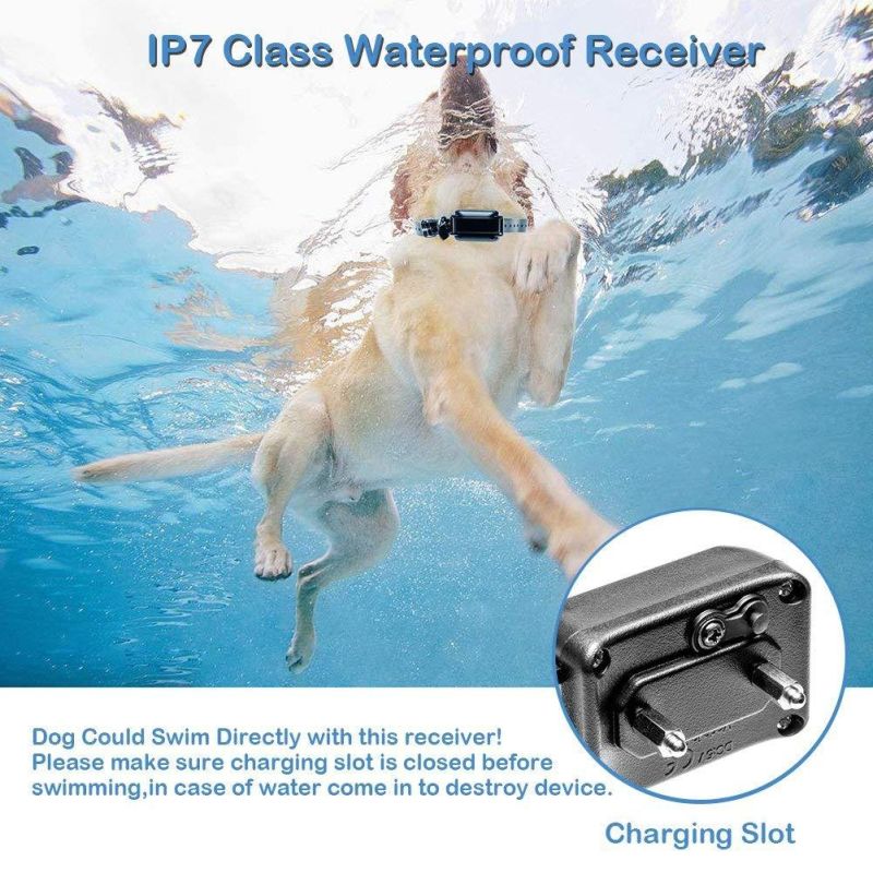 800m elektrisk hundetreningshalsbånd med fjernkontroll vanntett og justerbar for små til store hunder 3 treningsmodus