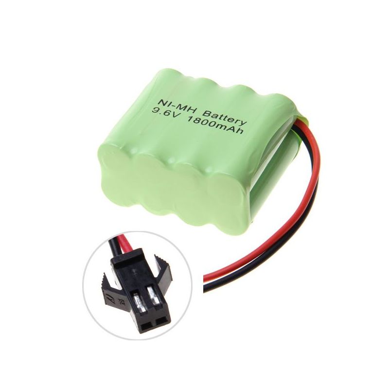Høy ytelse 9,6V AA 1800mAh Ni-MH oppladbart batteri SM plugg perfekt for modellfly og miljøvennlig energiløsning