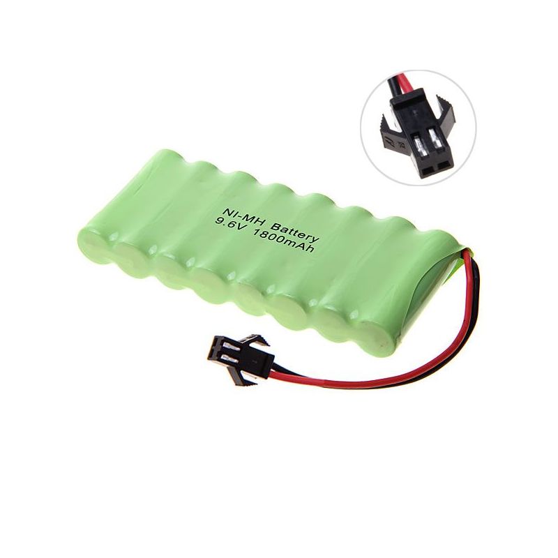 Miljøvennlig 9.6V AA 1800mAh Ni-MH batteripakke for fjernstyrte biler husholdningsapparater og hobbyister
