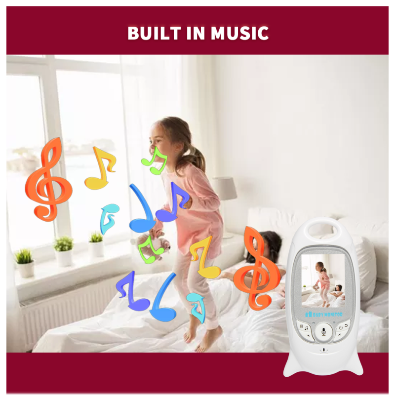 VB601 trådløs video baby monitor med toveis samtale nattsyn IR LED og temperaturovervåking for baby komfort