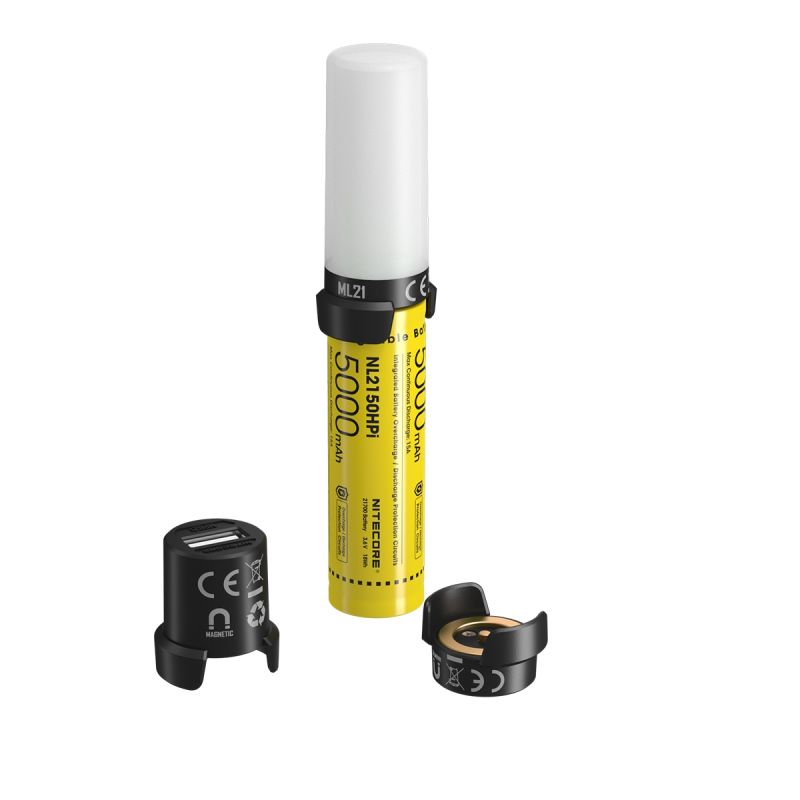NITECORE 21700 intelligent batterisystem med ML21 magnetisk lys og MPB21 powerbank for utendørsentusiaster