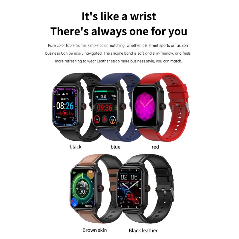 Smartklokke ET540 m/EKG, Blodsukker, Blodtrykk, Blodoksygen, Hjertefrekvens & Fitness Tracker for Kvinner