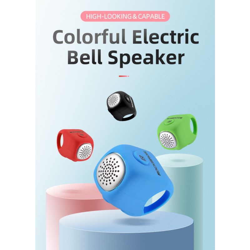 ROCKBROS Elektrisk Sykkelklokke 110 dB Horn Regntett Sykkeltilbehør for Sikkerhet MTB Bysykling Utendørs