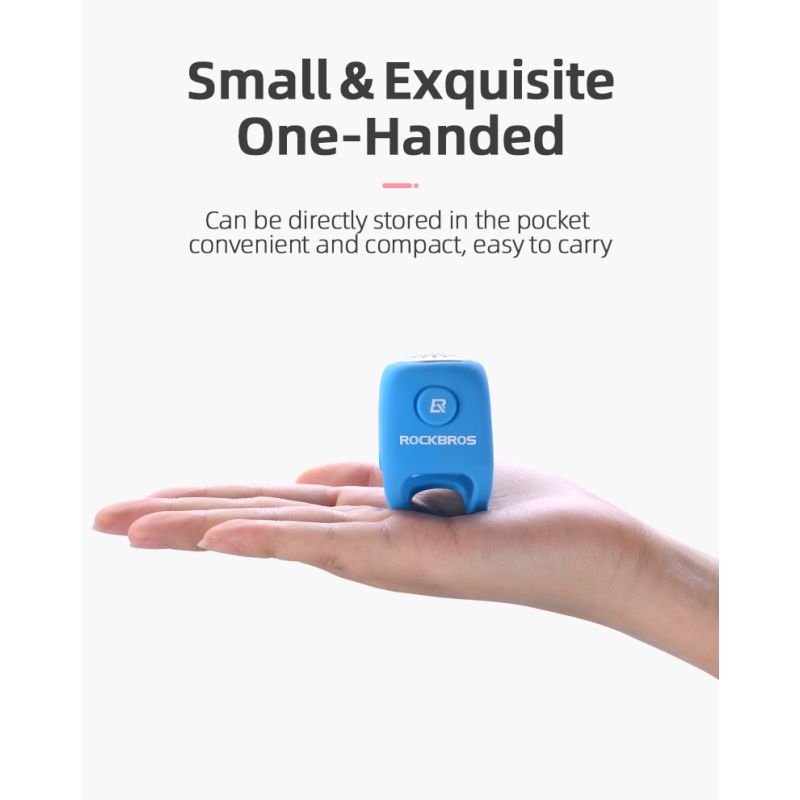 ROCKBROS Elektrisk Sykkelklokke 110 dB Horn Regntett Sykkeltilbehør for Sikkerhet MTB Bysykling Utendørs