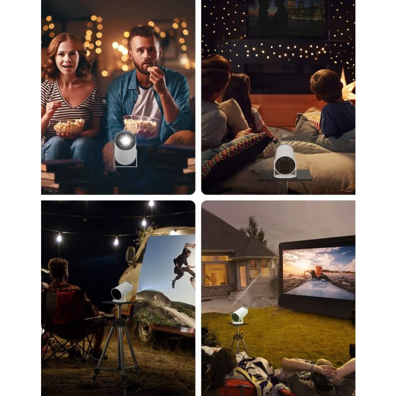 HY300 Android-projektor Smart bærbar projektor for hjemmekino 1280x720P WiFi 6 lett kompakt design