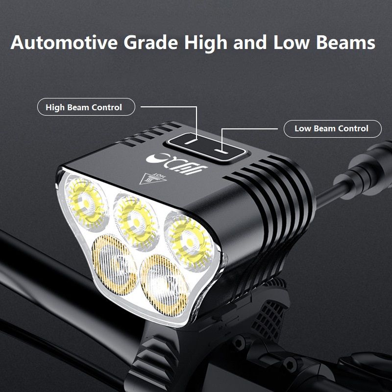 Mangeleyes M5 Terrengsykkellys 5000 lumen med 20000mAh batteri og justerbare lysmoduser for nattkjøring