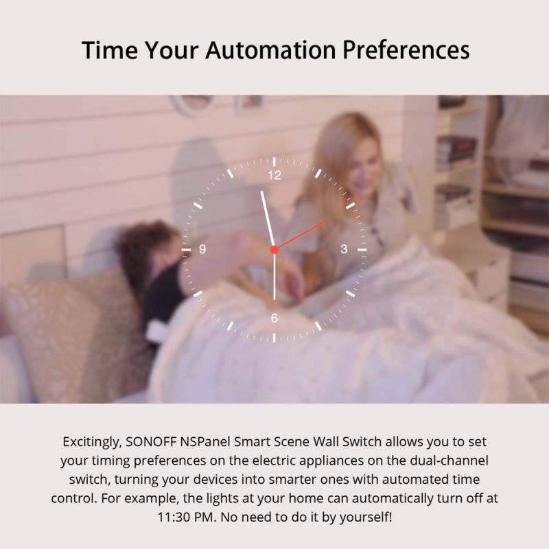 Oppdag SONOFF NSPanel WiFi Scene Smart Switch alt-i-ett-kontroll for moderne hjem med berøringsskjerm grensesnitt