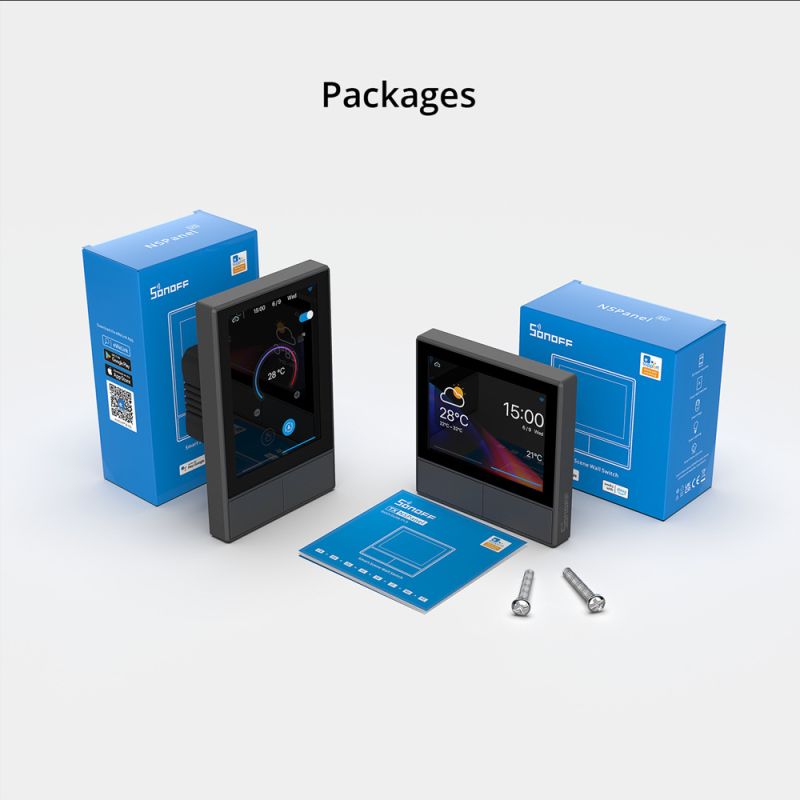 Oppdag SONOFF NSPanel WiFi Scene Smart Switch alt-i-ett-kontroll for moderne hjem med berøringsskjerm grensesnitt