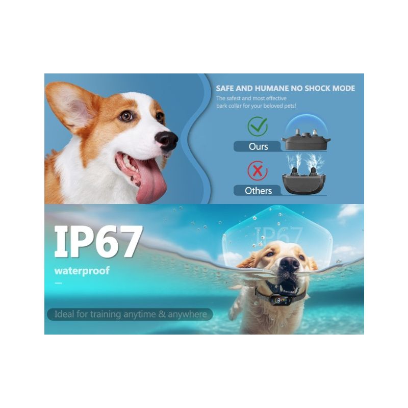 Ultrasonisk Hundetreningshalsband med Anti Bjeffeteknologi Skånsom Bjeffedemper for Hundens Velvære