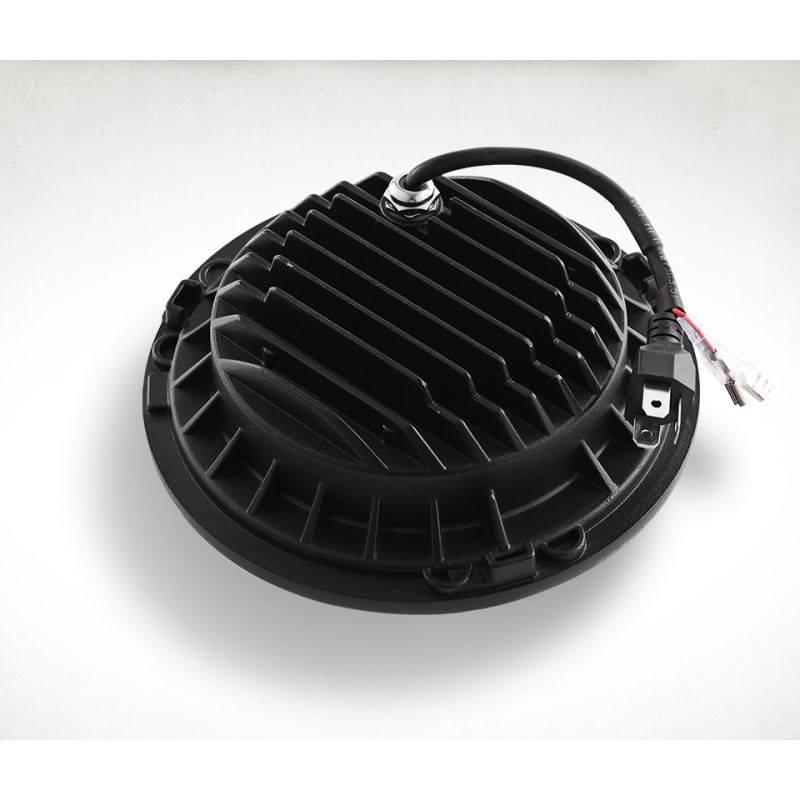 CO LIGHT 7 Tommers LED-frontlykter for Jeep Wrangler Lada Niva 4x4 med Gult og Hvitt engleøye for Bedre Synlighet