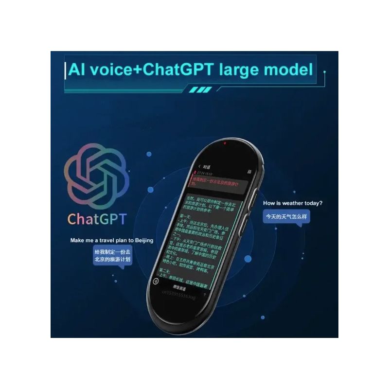 A10 Voice Translator 4,1-tommers oversettelsesenhet for intelligent sanntidsoversettelse og global kommunikasjon