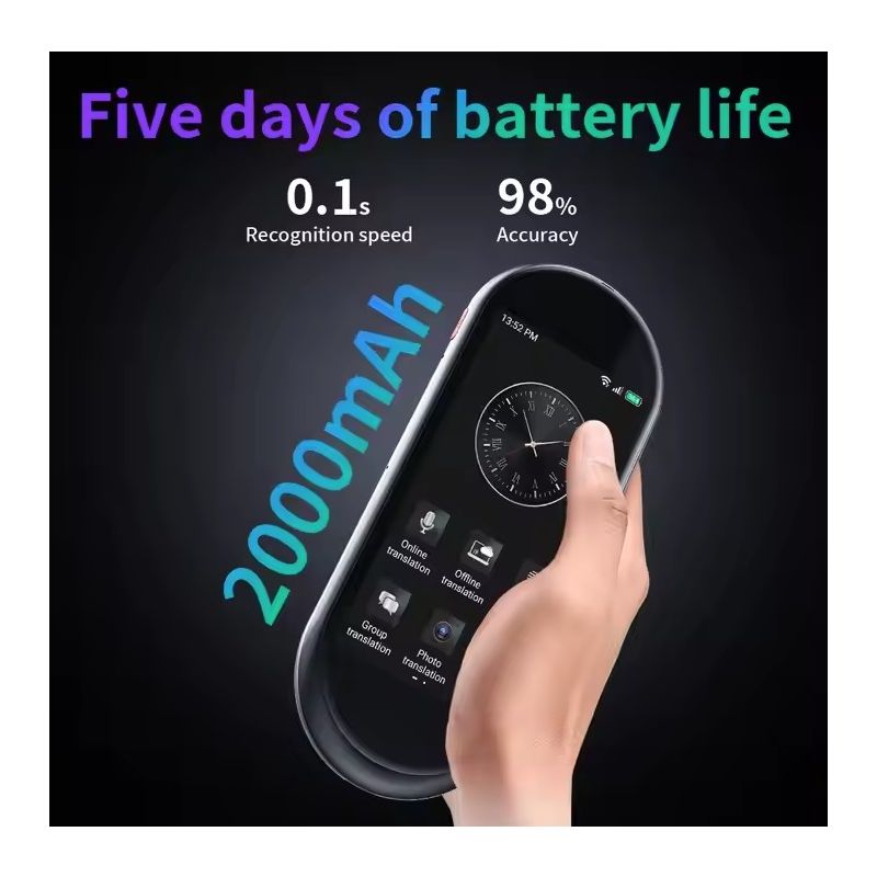 A10 Voice Translator 4,1-tommers oversettelsesenhet for intelligent sanntidsoversettelse og global kommunikasjon