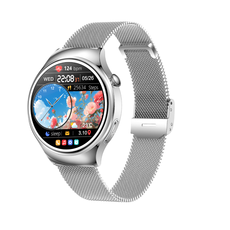 ET390 Smart Watch Dame AMOLED 360*360 EKG HD Skjerm Hjertefrekvens Bluetooth-samtaler Vanntett SmartWatch
