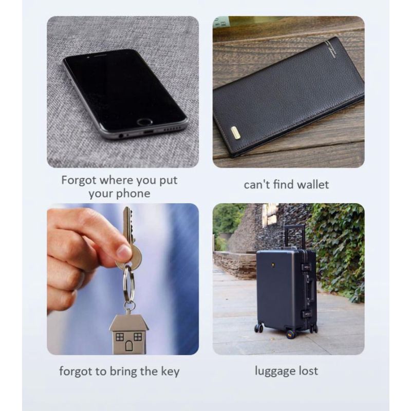 Mini GPS Tracker Bluetooth 4.0 Smart Locator Anti-Lost Lettvekt Kompakt Design Sanntids Posisjon iSearching App