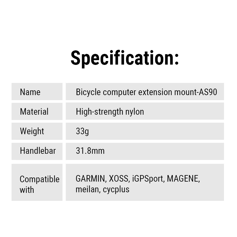 TOWILD AS90 Sykkelstyreforlenger | Allsidig lysfeste & computerholder | Garmin-kompatibel