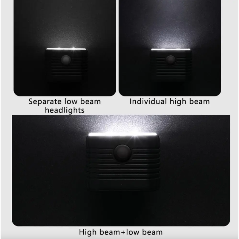 Sykkellykt & Sykkelhorn 2-i-1: USB Oppladbar MTB Frontlys, Fjern-/Nærlys & Trådstyrt Sykkelklokke for Sikkerhet