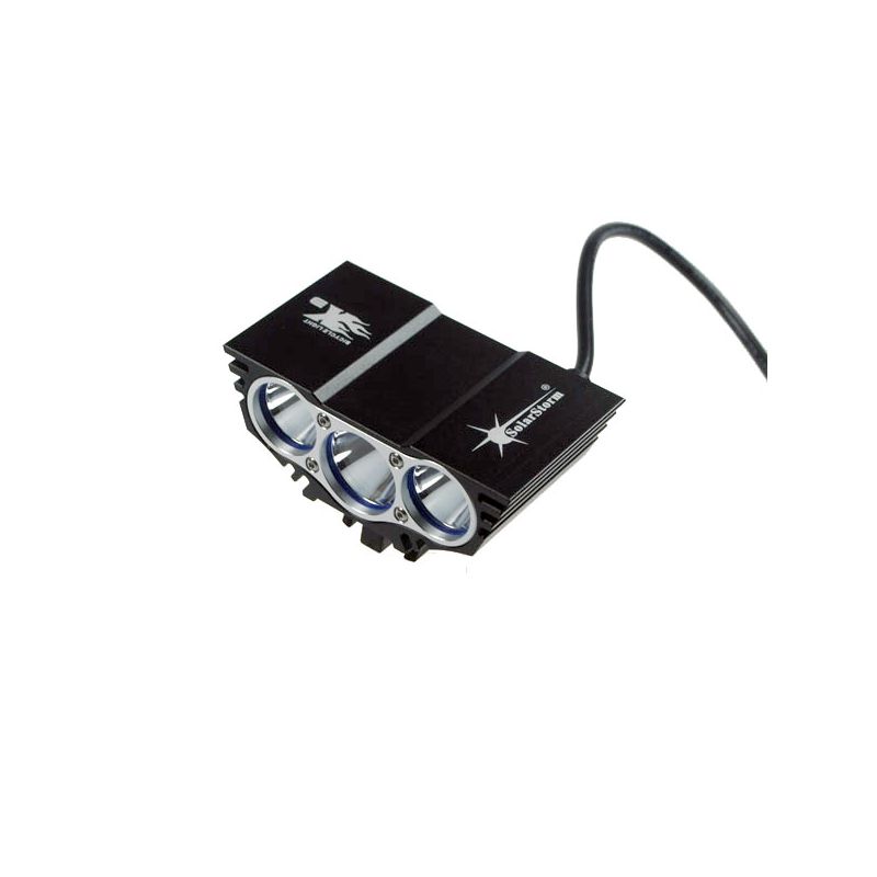 Solarstorm X3 3000 Lumens LED Sykkellamper Svart Rød for By og Skogsstier IP65 Vanntett 4 Moduser