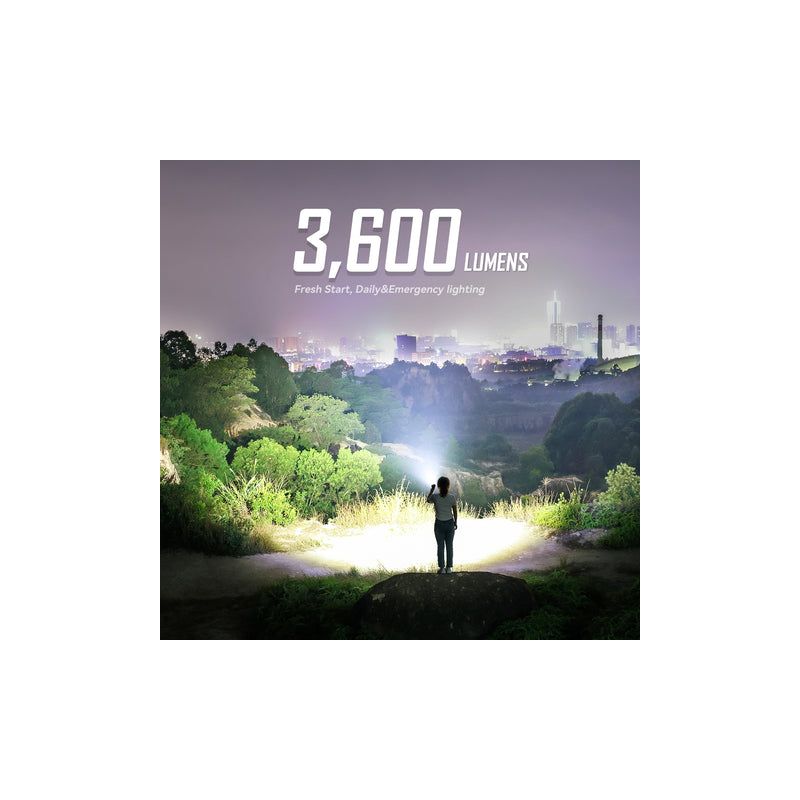 Imalent BL50 3600 Lumen LED lommelykt Type-C oppladbar bærbar belysning for utendørs opplevelser  OLED-skjerm