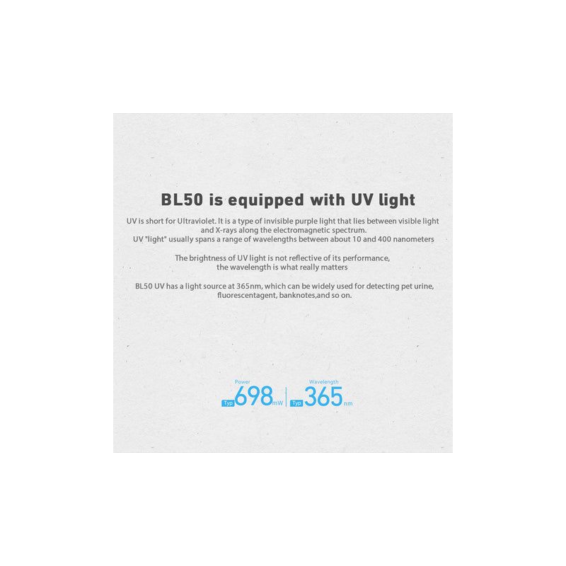 Imalent BL50 3600 Lumen LED lommelykt Type-C oppladbar bærbar belysning for utendørs opplevelser  OLED-skjerm