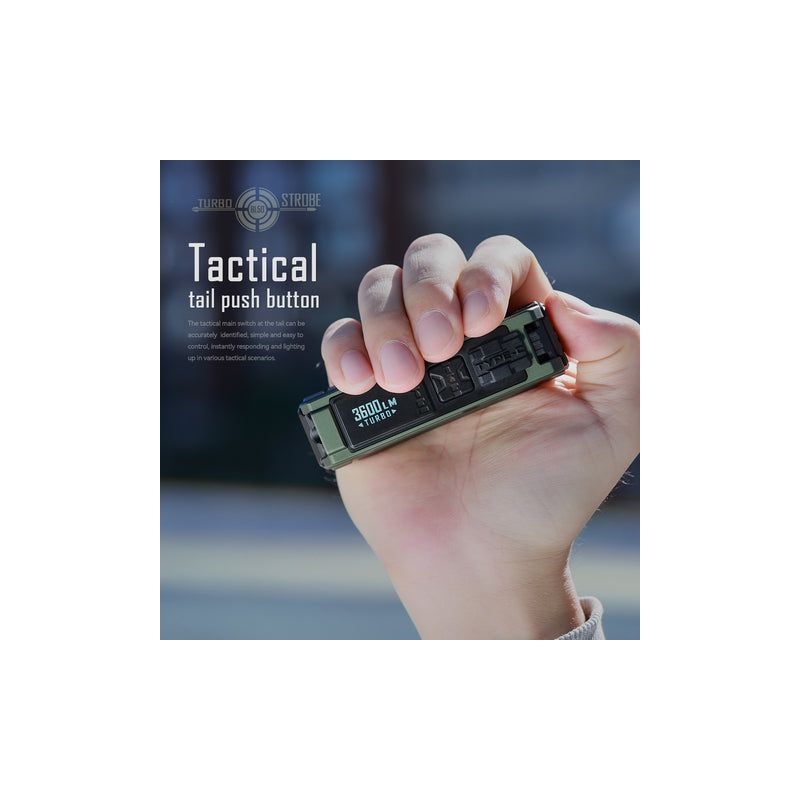 Imalent BL50 3600 Lumen LED lommelykt Type-C oppladbar bærbar belysning for utendørs opplevelser  OLED-skjerm