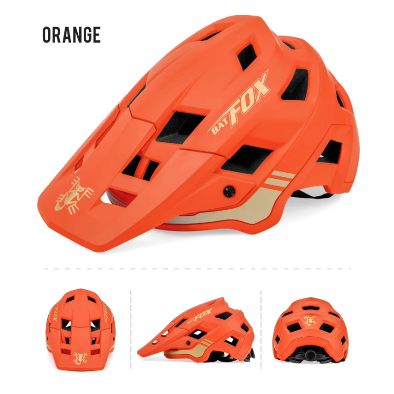 BATFOX Sykkelhjelm Terrengsykkelhjelm for menn kvinner In-Mold Teknologi Lett og Justerbar Størrelse