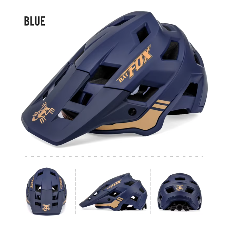 BATFOX Sykkelhjelm Terrengsykkelhjelm for menn kvinner In-Mold Teknologi Lett og Justerbar Størrelse