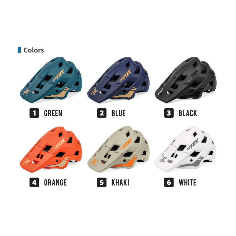 BATFOX Sykkelhjelm Terrengsykkelhjelm for menn kvinner In-Mold Teknologi Lett og Justerbar Størrelse