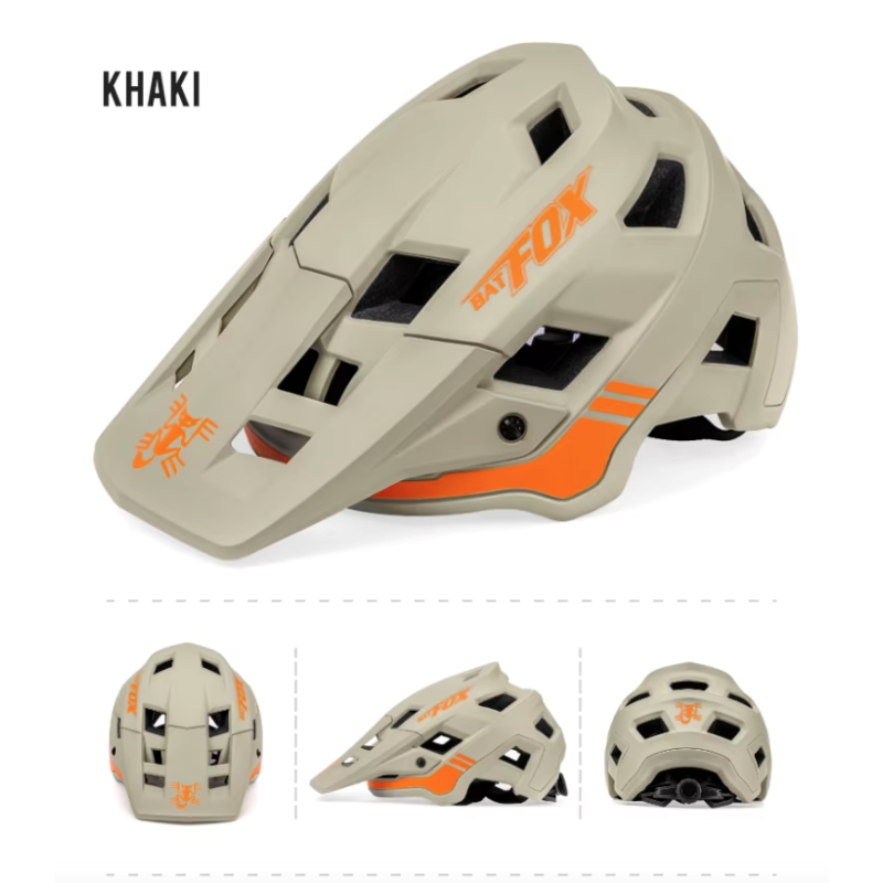 BATFOX Sykkelhjelm Terrengsykkelhjelm for menn kvinner In-Mold Teknologi Lett og Justerbar Størrelse
