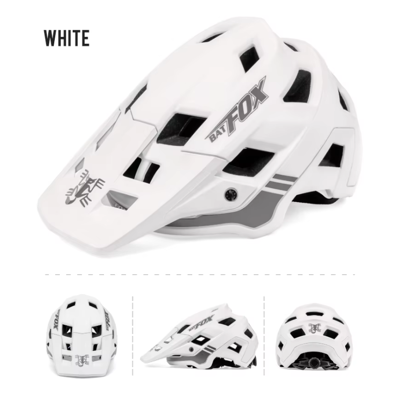 BATFOX Sykkelhjelm Terrengsykkelhjelm for menn kvinner In-Mold Teknologi Lett og Justerbar Størrelse