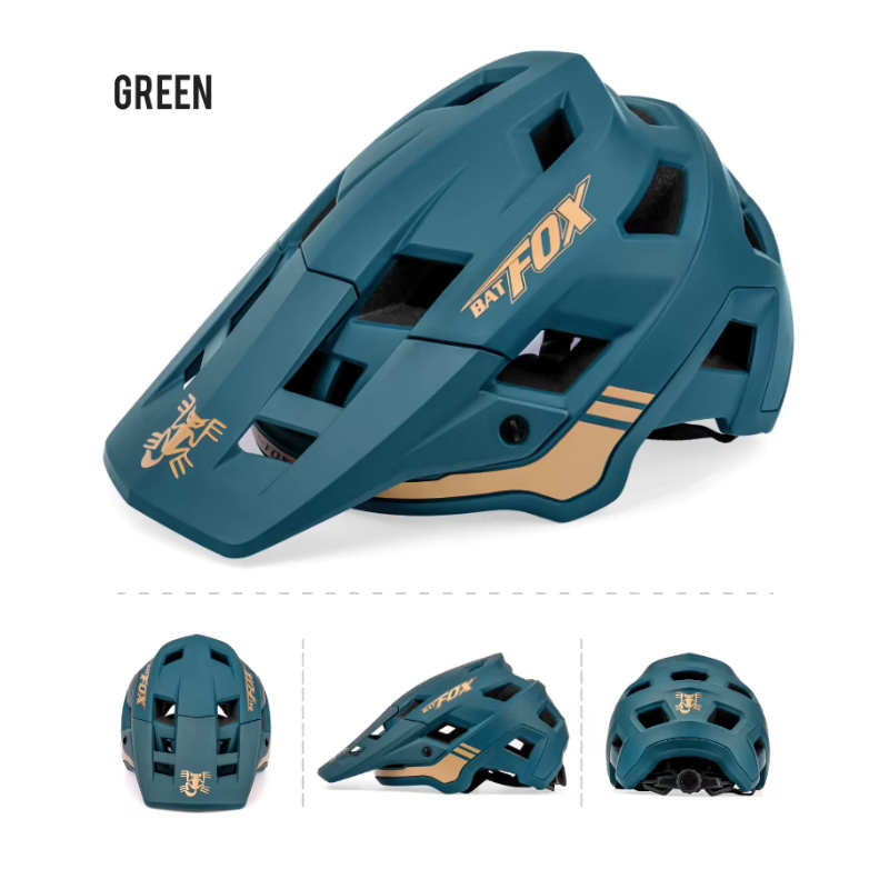 BATFOX Sykkelhjelm Terrengsykkelhjelm for menn kvinner In-Mold Teknologi Lett og Justerbar Størrelse