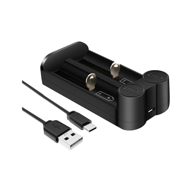 21700 batterilader profesjonell for oppladbare litiumbatterier med intelligent MCU teknologi og 0 volt aktivering
