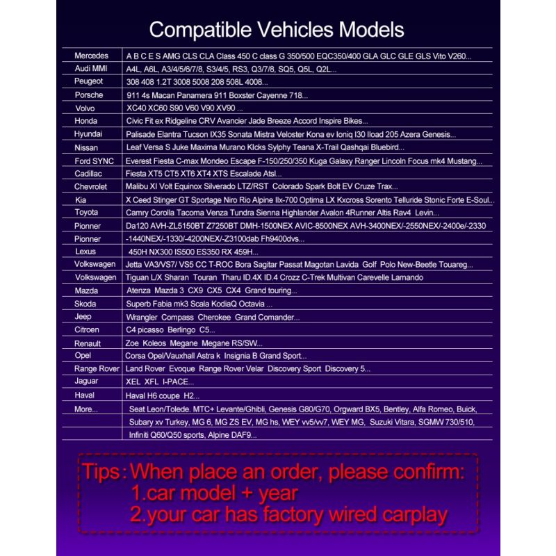 CarlinKit 4.0 Trådløs CarPlay-boks Oppgrader Audi VW Kia med Enkel Plug and Play Forbedret Bilteknologi
