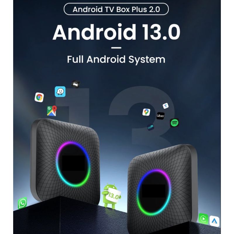 CarlinKit Smart TV Box Android 13 for biler Streaming YouTube Netflix Qualcomm 8 kjerner Biltur Underholdning