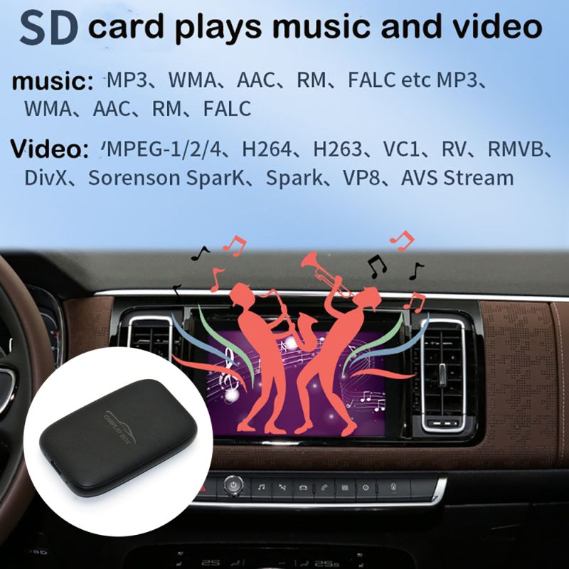 Carplay Box Trådløs Android Auto Adapter Universell Multimedia Stream Netflix YouTube Kablet til Trådløst
