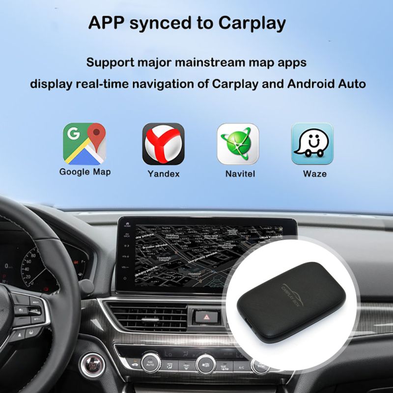 Carplay Box Trådløs Android Auto Adapter Universell Multimedia Stream Netflix YouTube Kablet til Trådløst