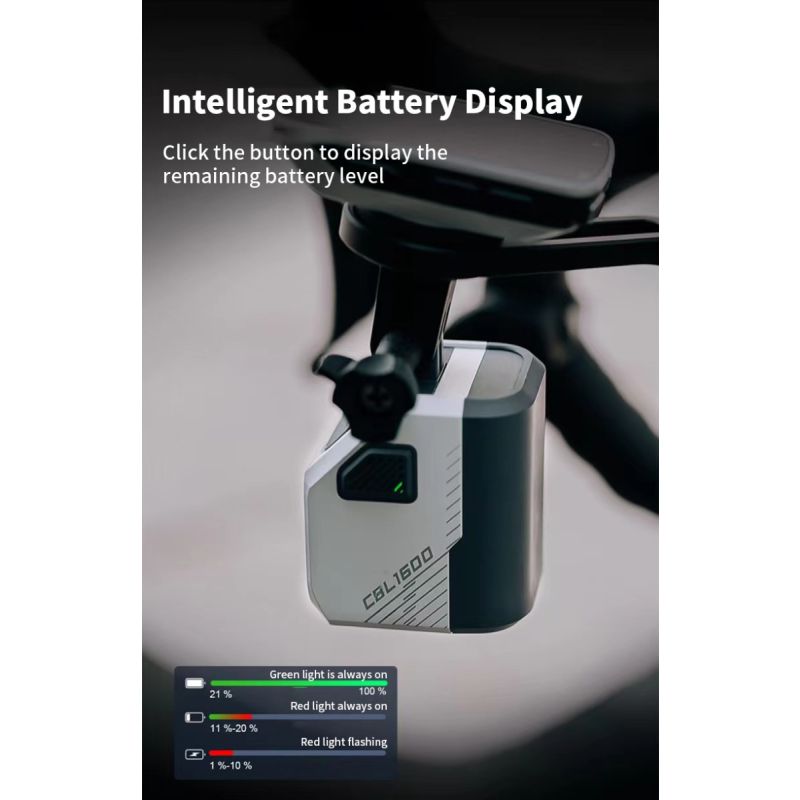 Magicshine CBL1600 kraftig sykkellys 1600 lumen for MTB nattsykling hengende avskårne kabel styrefeste