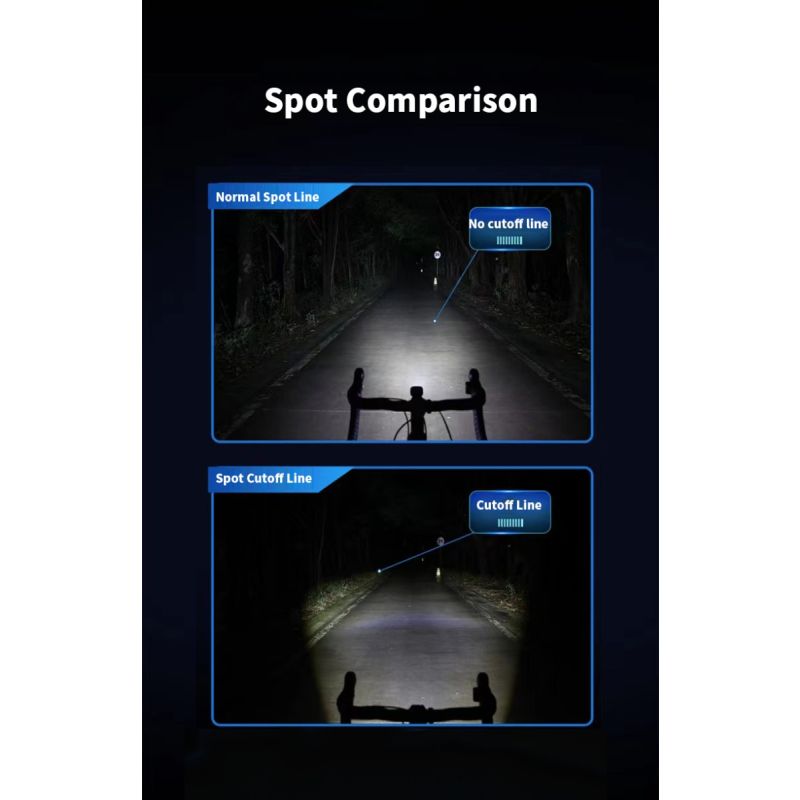 Magicshine CBL1600 kraftig sykkellys 1600 lumen for MTB nattsykling hengende avskårne kabel styrefeste