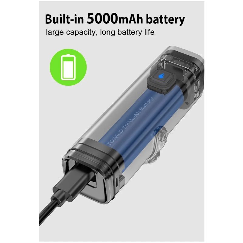 TOWILD CL1600 USB oppladbar frontlampe 1600 lumen LED sykkellykt for urban sykling og off-road eventyr