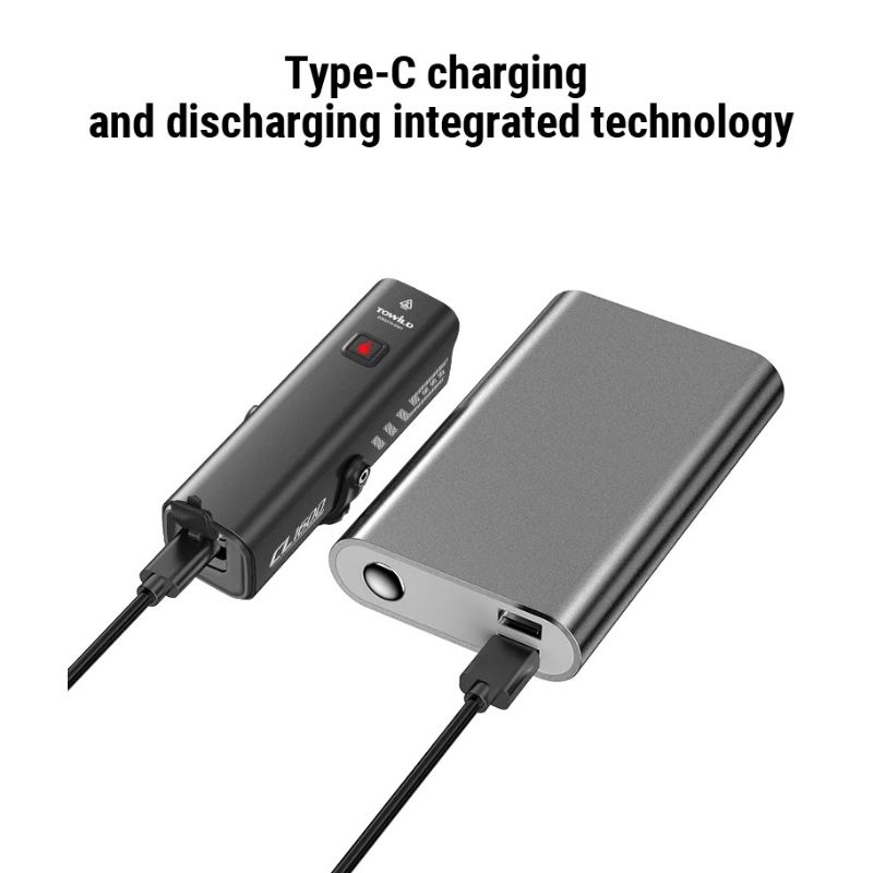 TOWILD CL1600 USB oppladbar frontlampe 1600 lumen LED sykkellykt for urban sykling og off-road eventyr