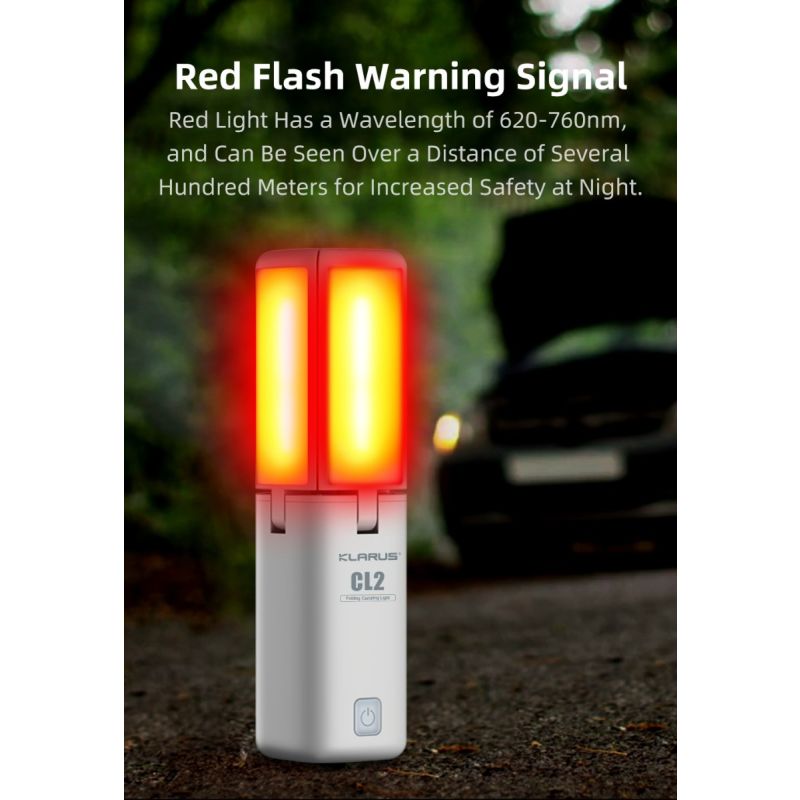 Klarus CL2 750 lumen frifellbar campinglys med øyepleie og 7 lysmoduser ideell for innendørs og utendørs belysning