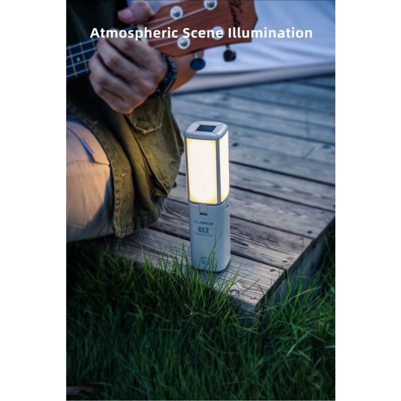 Klarus CL2 750 lumen frifellbar campinglys med øyepleie og 7 lysmoduser ideell for innendørs og utendørs belysning