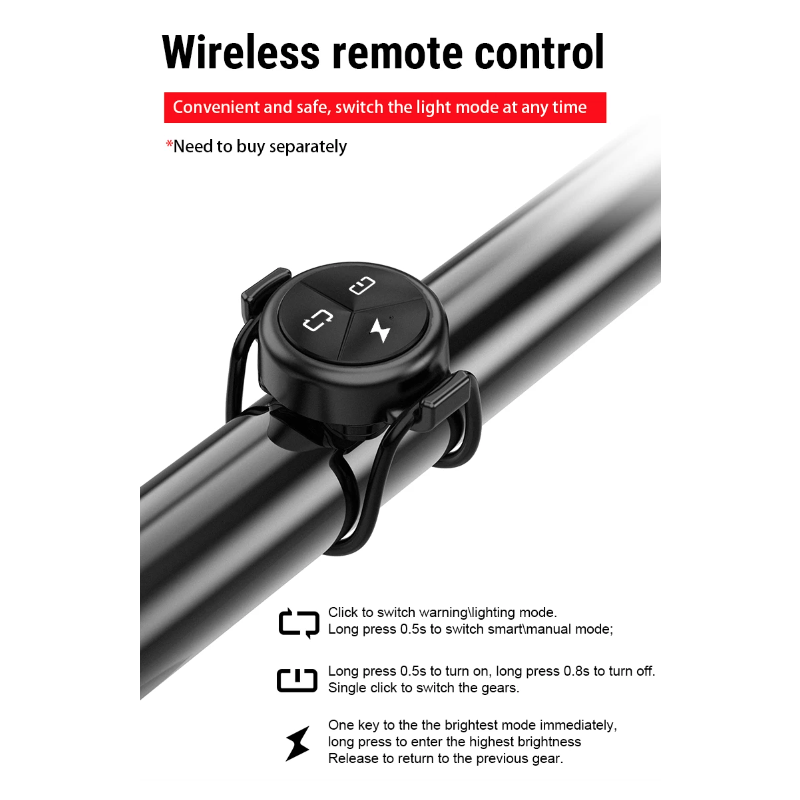 TOWILD CL600 sykkellys USB oppladbar frontlampe LED høy lumen belysning sykkelsikkerhet vanntett design