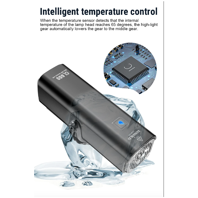 TOWILD CL600 sykkellys USB oppladbar frontlampe LED høy lumen belysning sykkelsikkerhet vanntett design