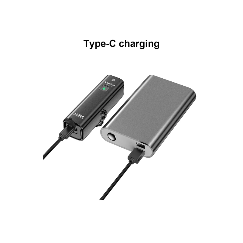 TOWILD CL600 sykkellys USB oppladbar frontlampe LED høy lumen belysning sykkelsikkerhet vanntett design