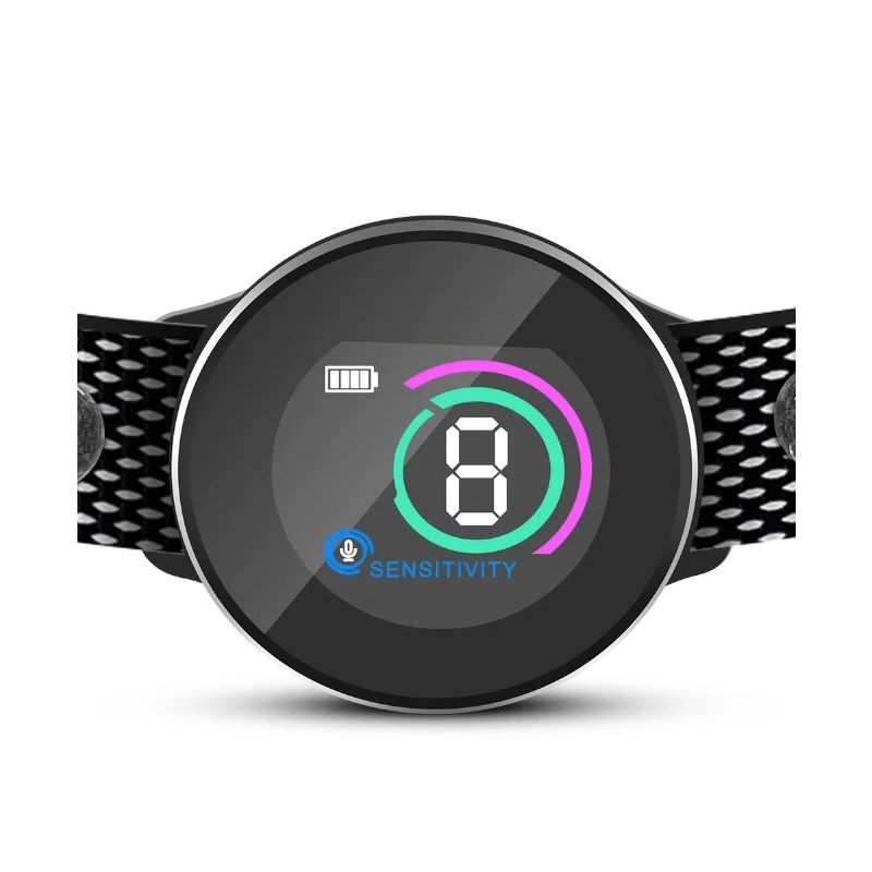 Oppladbar Hund Bjeff Kontroll med Intelligent Bjeffgjenkjenning Komfortabel Treningshalsbånd for Hunden din