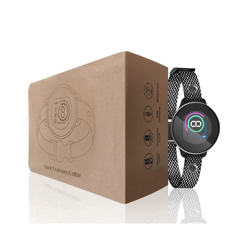 Oppladbar Hund Bjeff Kontroll med Intelligent Bjeffgjenkjenning Komfortabel Treningshalsbånd for Hunden din