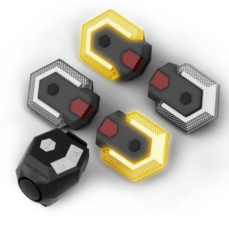CarryBright CBX4 sykkelblinklys med horn vanntett USB-lading sykkellys foran baklys sykkelutstyr LED