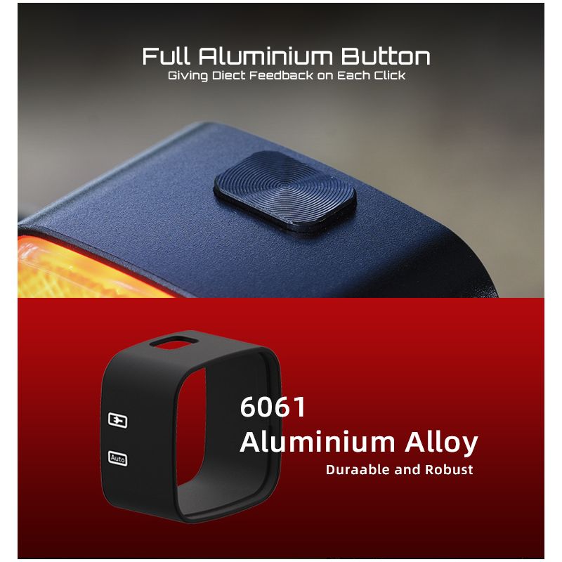 Enfitnix Cubelite III Smart baklys 30 lumen sykkelsikkerhet USB lading oppladbart lang batteritid synlighet