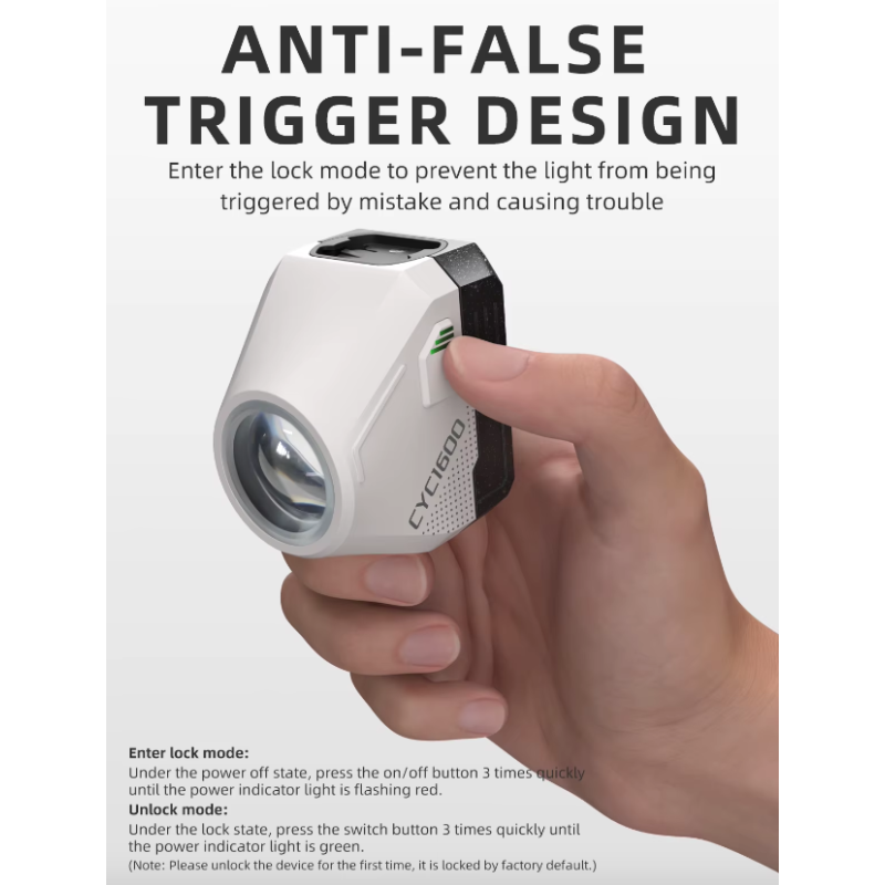 Hengende Cut-off Kabel Sykkel Frontlys 1600LM med Trådløs Fjernkontroll og Høy Lysstyrke for Sykkelsikkerhet