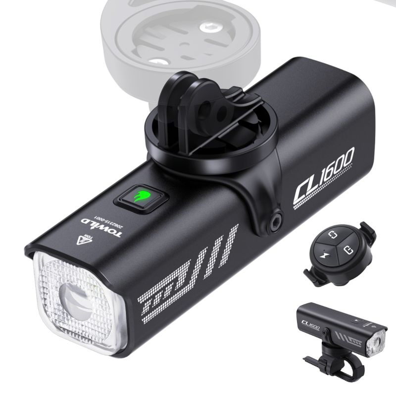 TOWILD CL1600 USB oppladbar frontlampe 1600 lumen LED sykkellykt for urban sykling og off-road eventyr